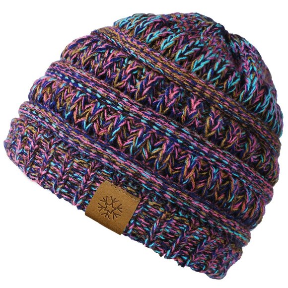 Accessories - Chunky Cable Knit Beanie Winter Hat Soft Warm Slouchy Fit Chic Casual